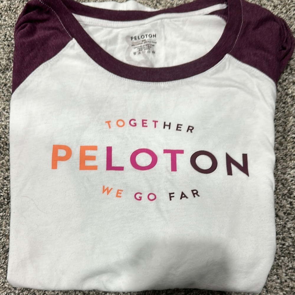 Peloton Womens Shirt - White and Purple